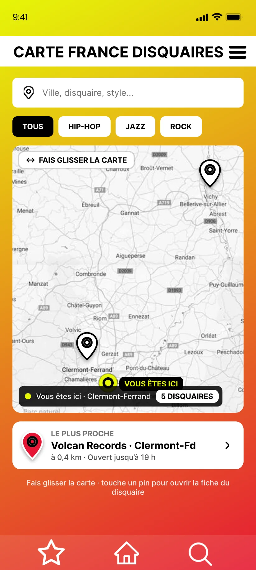 Carte — Application Vinyl Box, visuel MGZ visuals