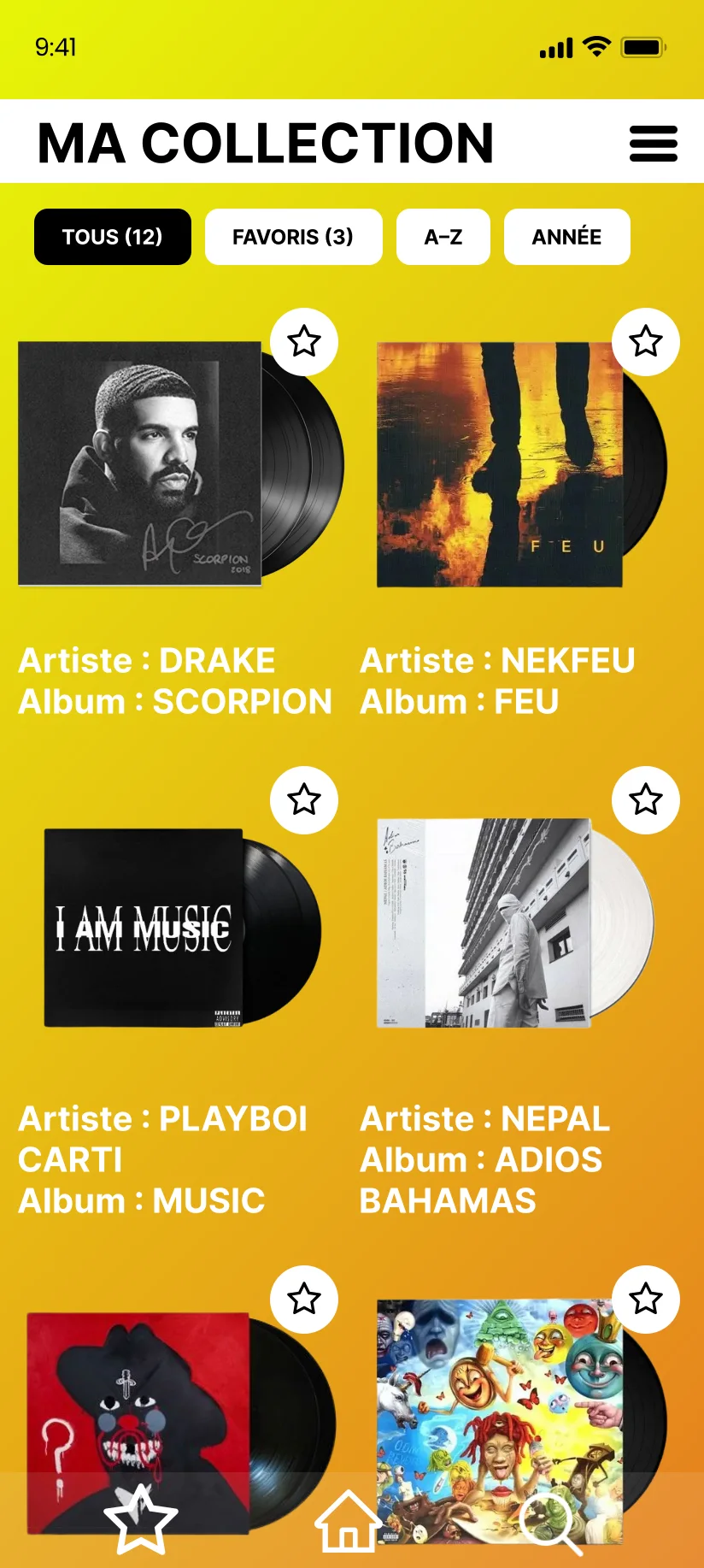 Ma collection — Application Vinyl Box, visuel MGZ visuals